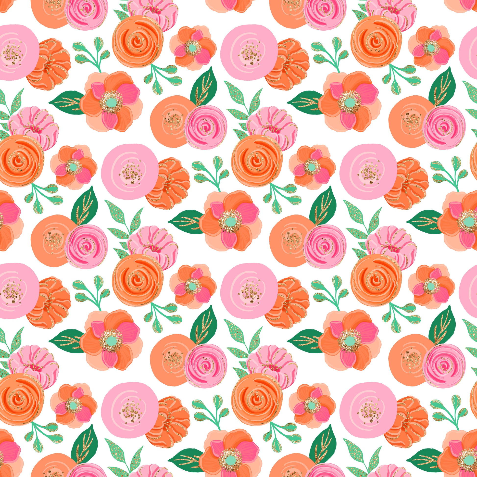 Isle of Flowers Patterned Vinyl Sheet