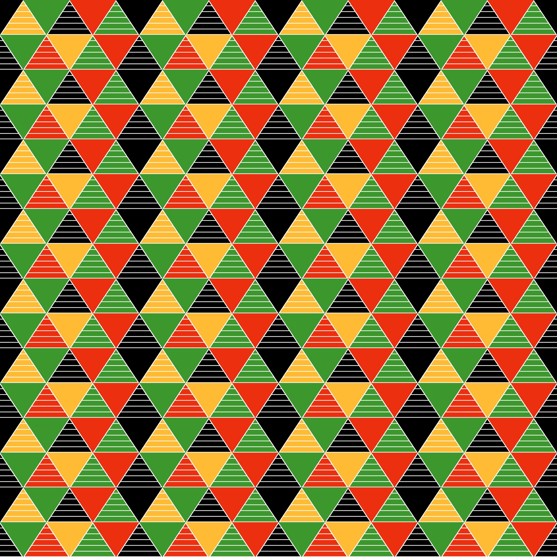 Kwanzaa Triangles 12x12 Patterned Vinyl Sheet