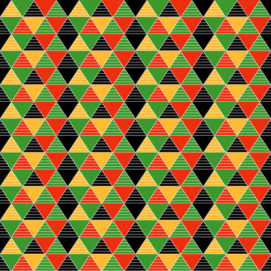 Kwanzaa Triangles 12x12 Patterned Vinyl Sheet