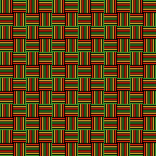 African Kente Cloth 12x12 Patterned Vinyl Sheet
