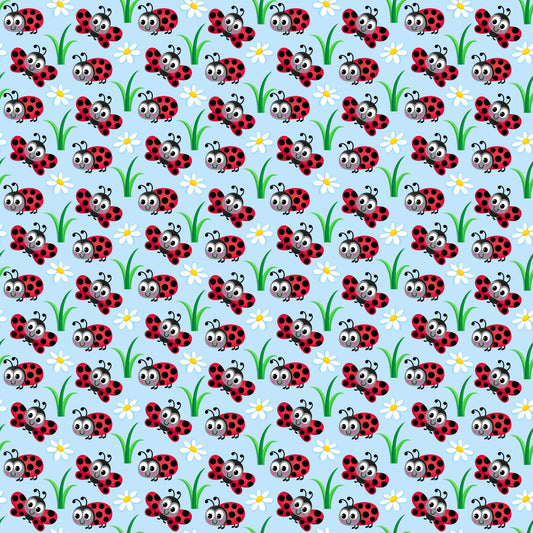 Lady Bugs & Butterflies 12x12 Patterned Vinyl Sheet