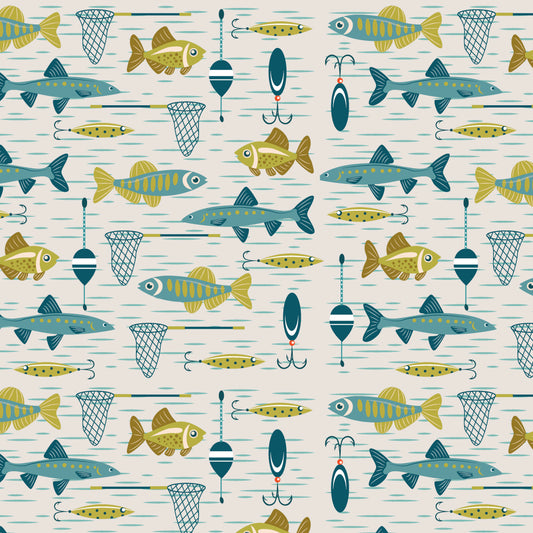 Let's Go Fishing 12x12 Patterned Vinyl Sheet