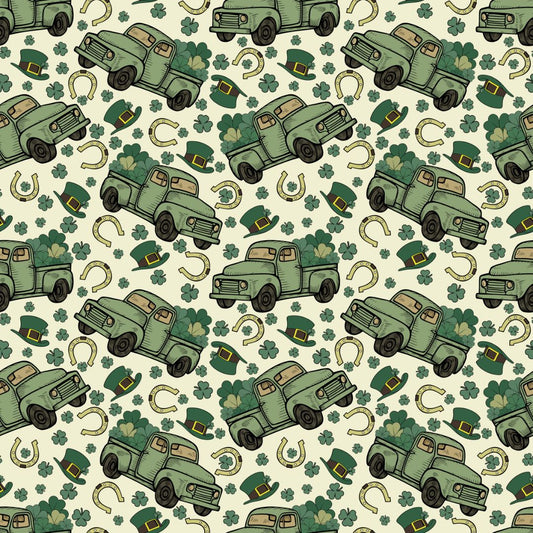 Lucky Trucks 12x12 Patterned Vinyl Sheet