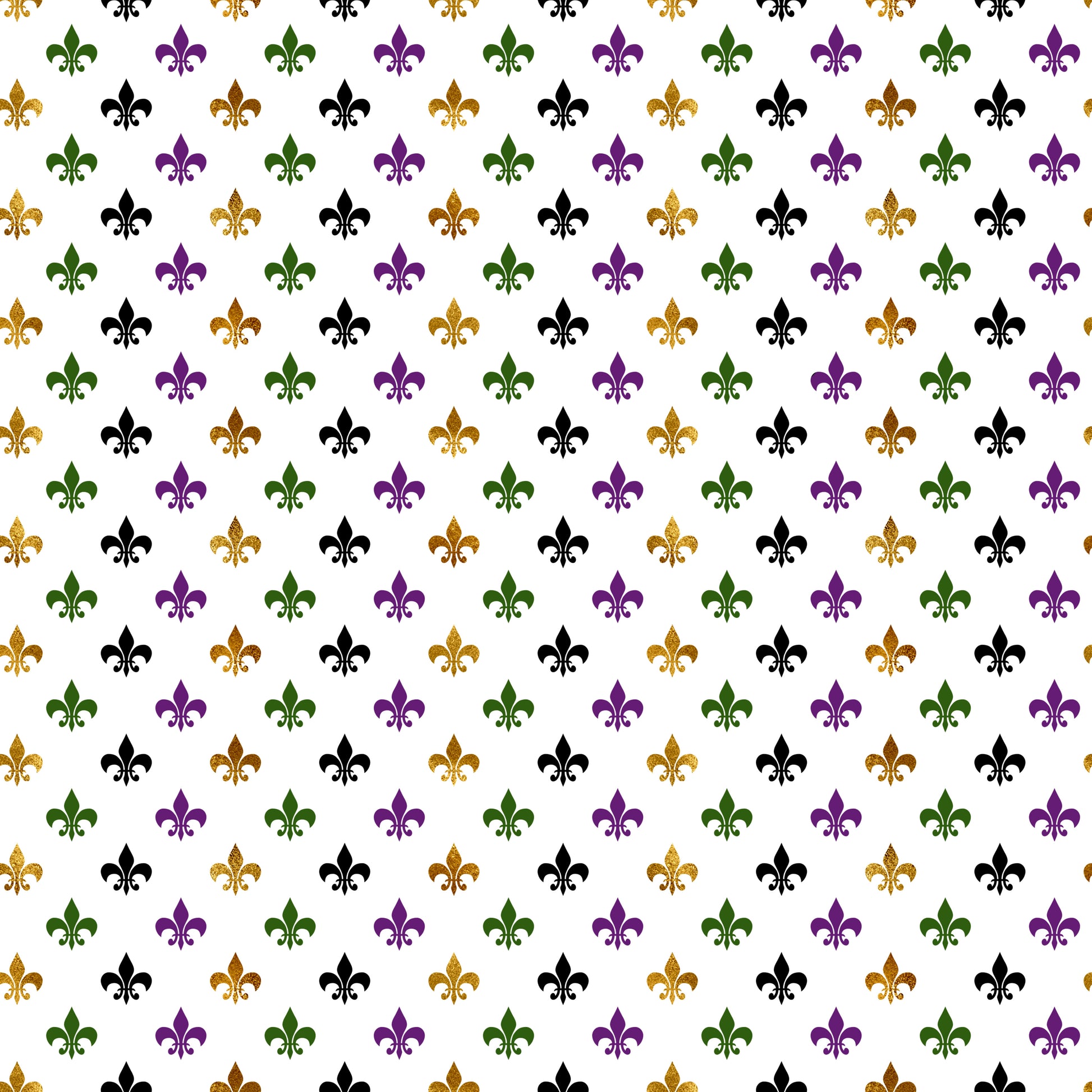 Mardi Gras Fleur-de-Lis 12x12 Patterned Vinyl Sheet