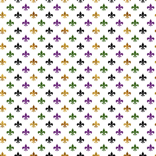 Mardi Gras Fleur-de-Lis 12x12 Patterned Vinyl Sheet