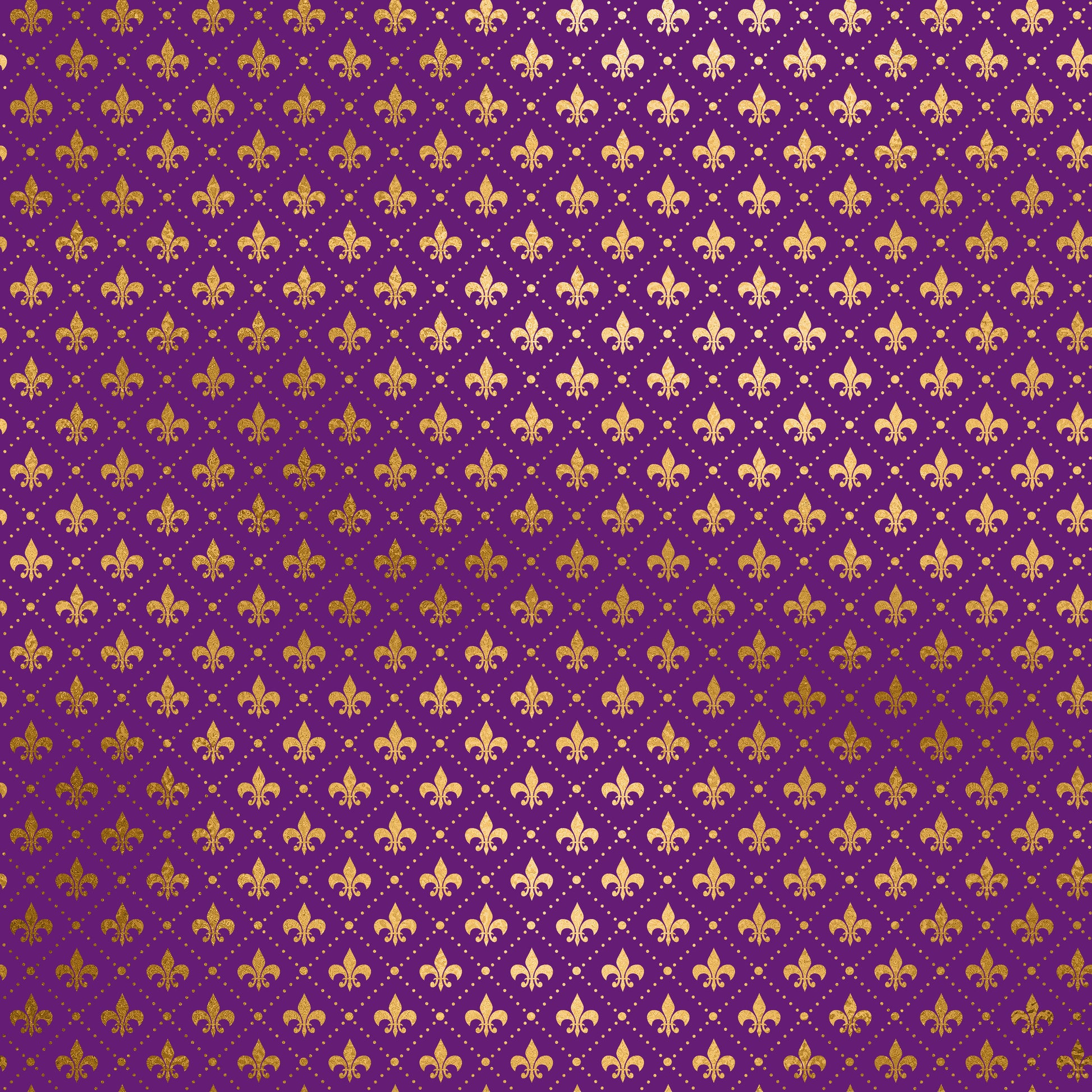 Mardi Gras Purple Fleur-de-Lis 12x12 Patterned Vinyl Sheet