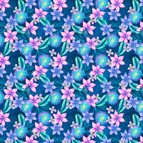 Midnight Floral 12x12 Patterned Vinyl Sheet