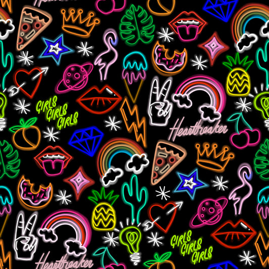 Neon Signs 12x12 Patterned Vinyl Sheet
