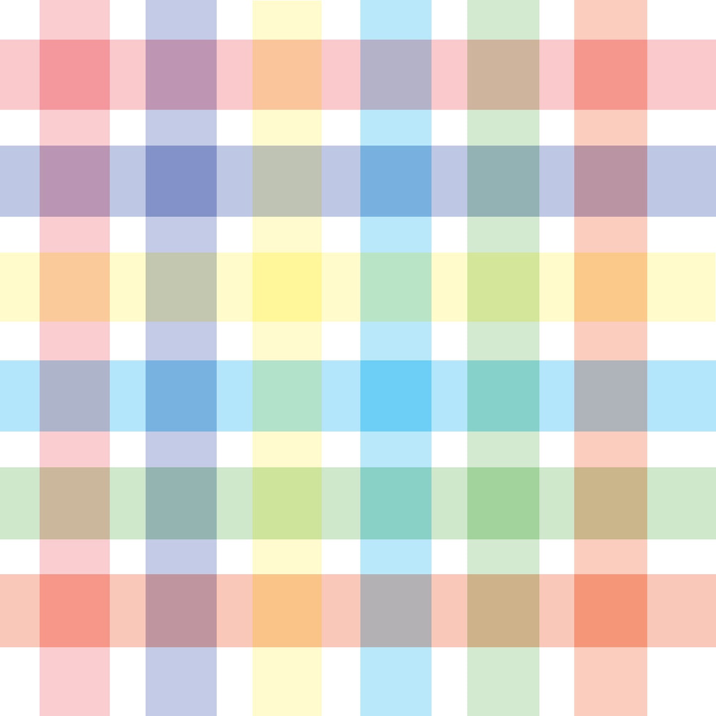 Pastel Plaid Patterned Vinyl Sheet