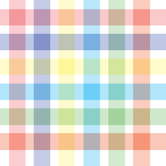 Pastel Plaid Patterned Vinyl Sheet