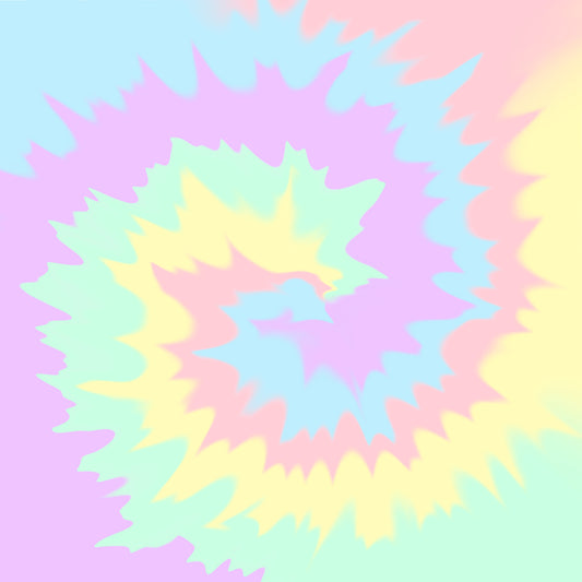 Pastel Tie-Dye Swirl Patterned Vinyl Sheet