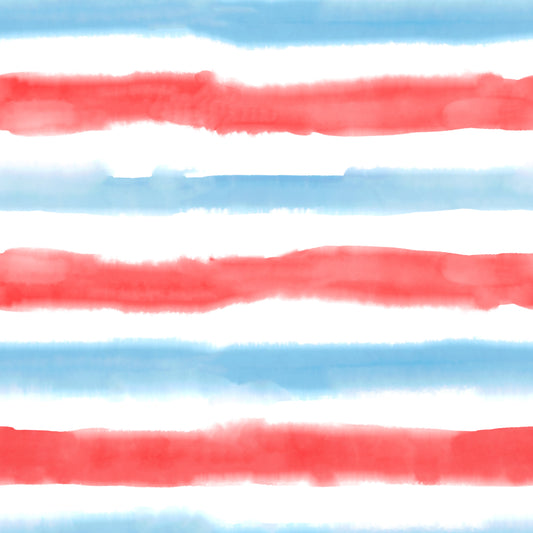 Patriotic Watercolor Stripes 12x12 Patterned Vinyl Sheet