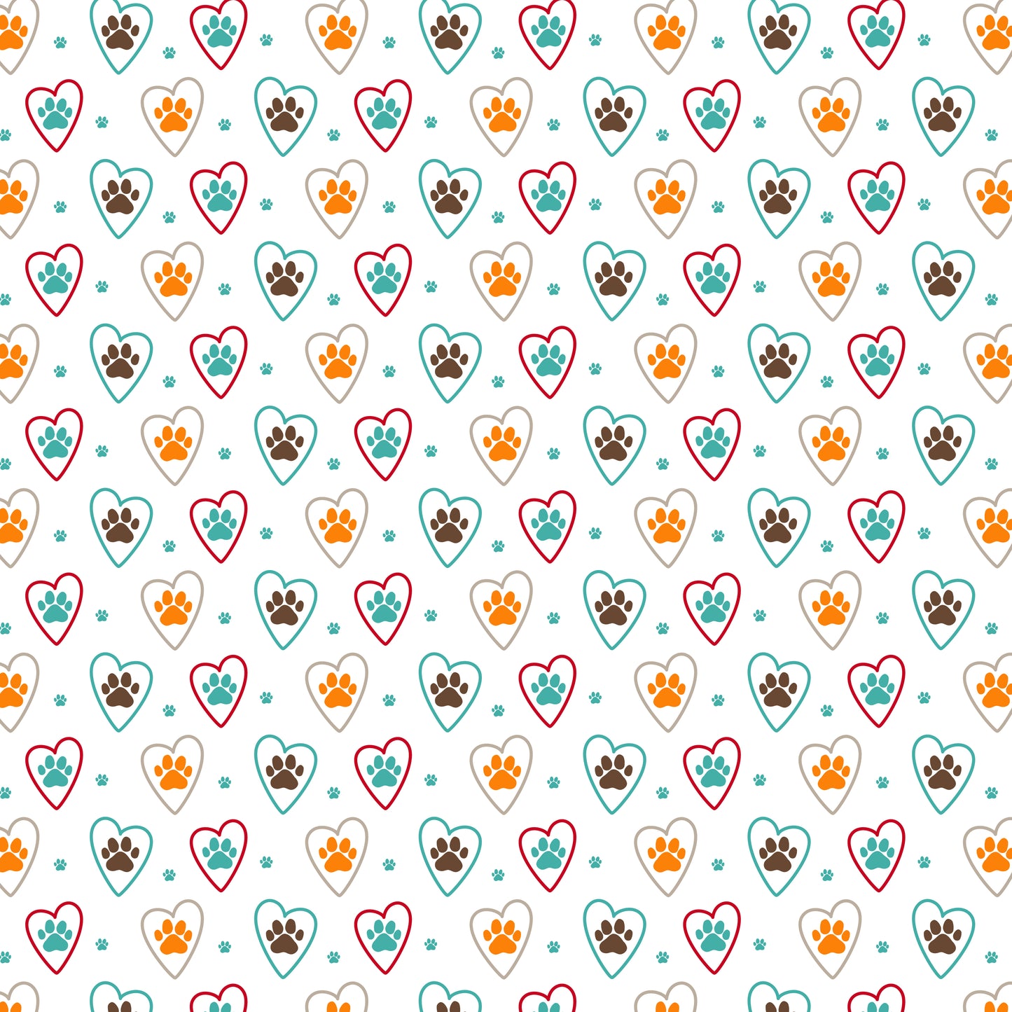 Paw Print Love 12x12 Patterned Vinyl Sheet