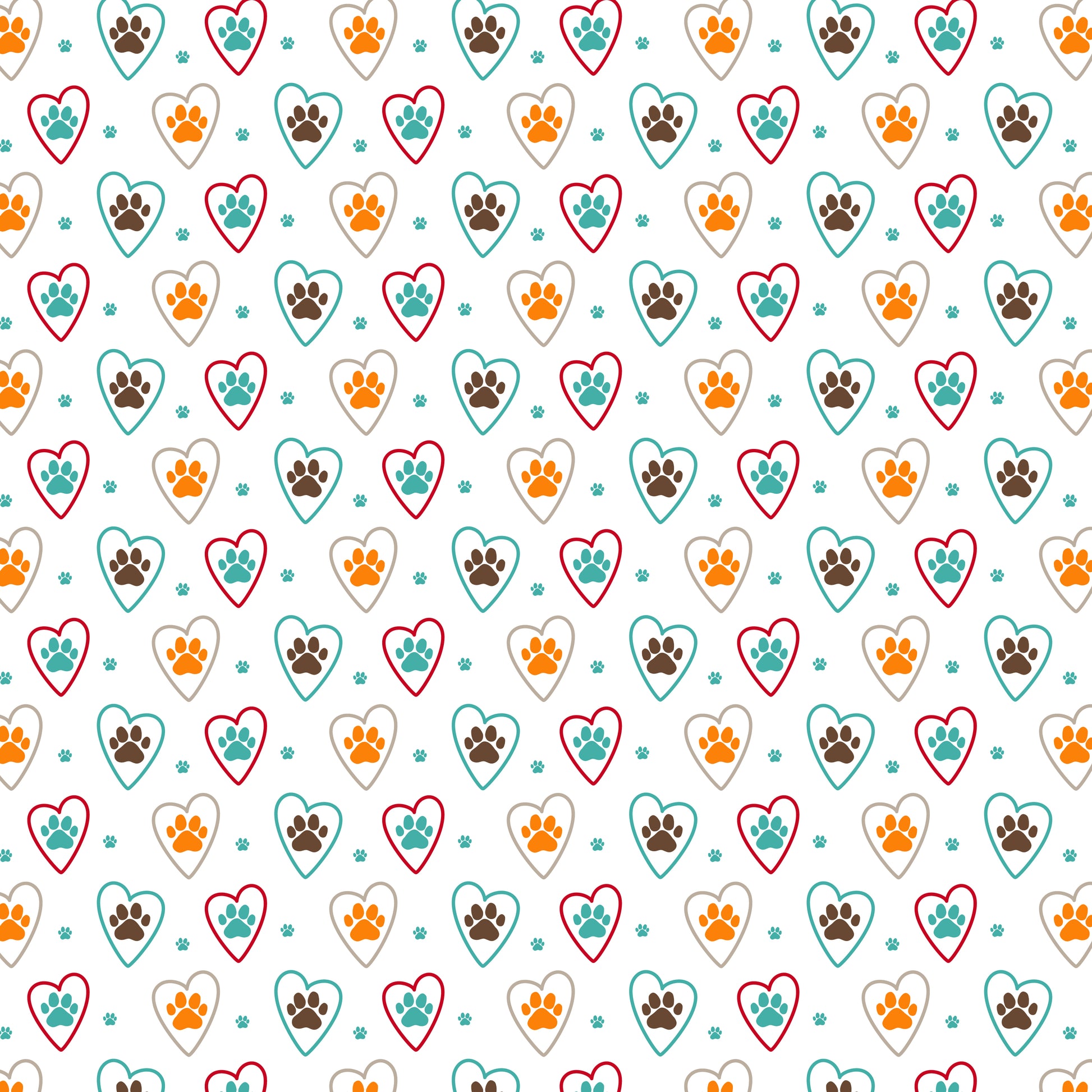 Paw Print Love 12x12 Patterned Vinyl Sheet