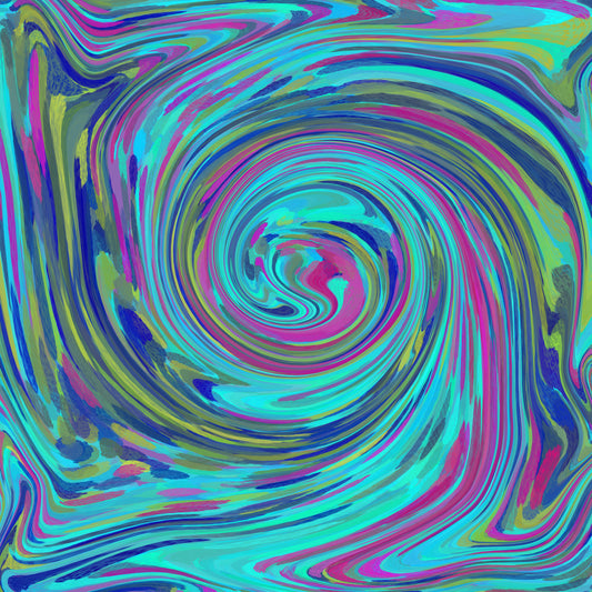 Peacock Oil Swirl 12x12 Patterned Vinyl Sheet