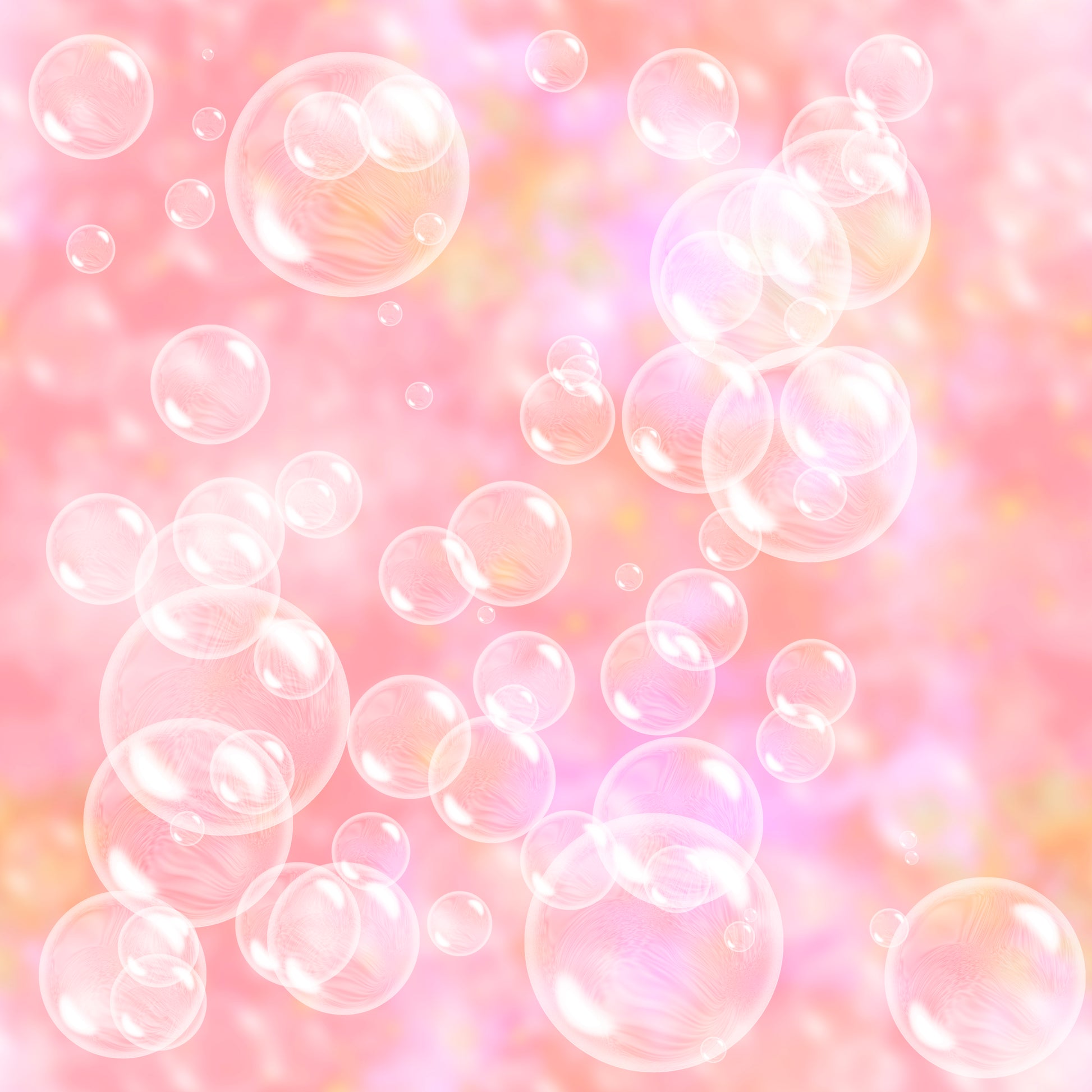 Pink Bubbles Patterned Vinyl Sheet