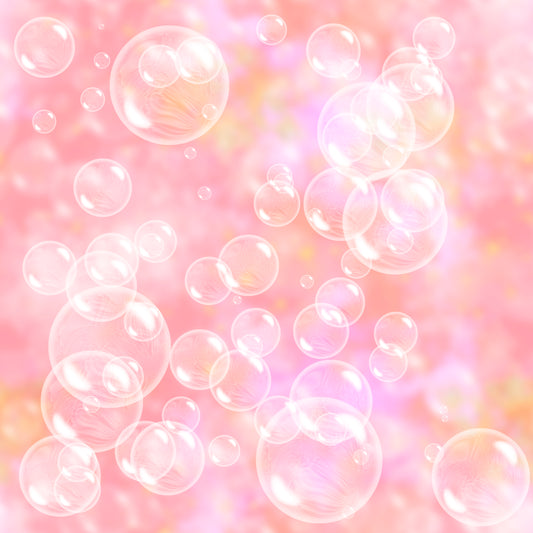 Pink Bubbles Patterned Vinyl Sheet