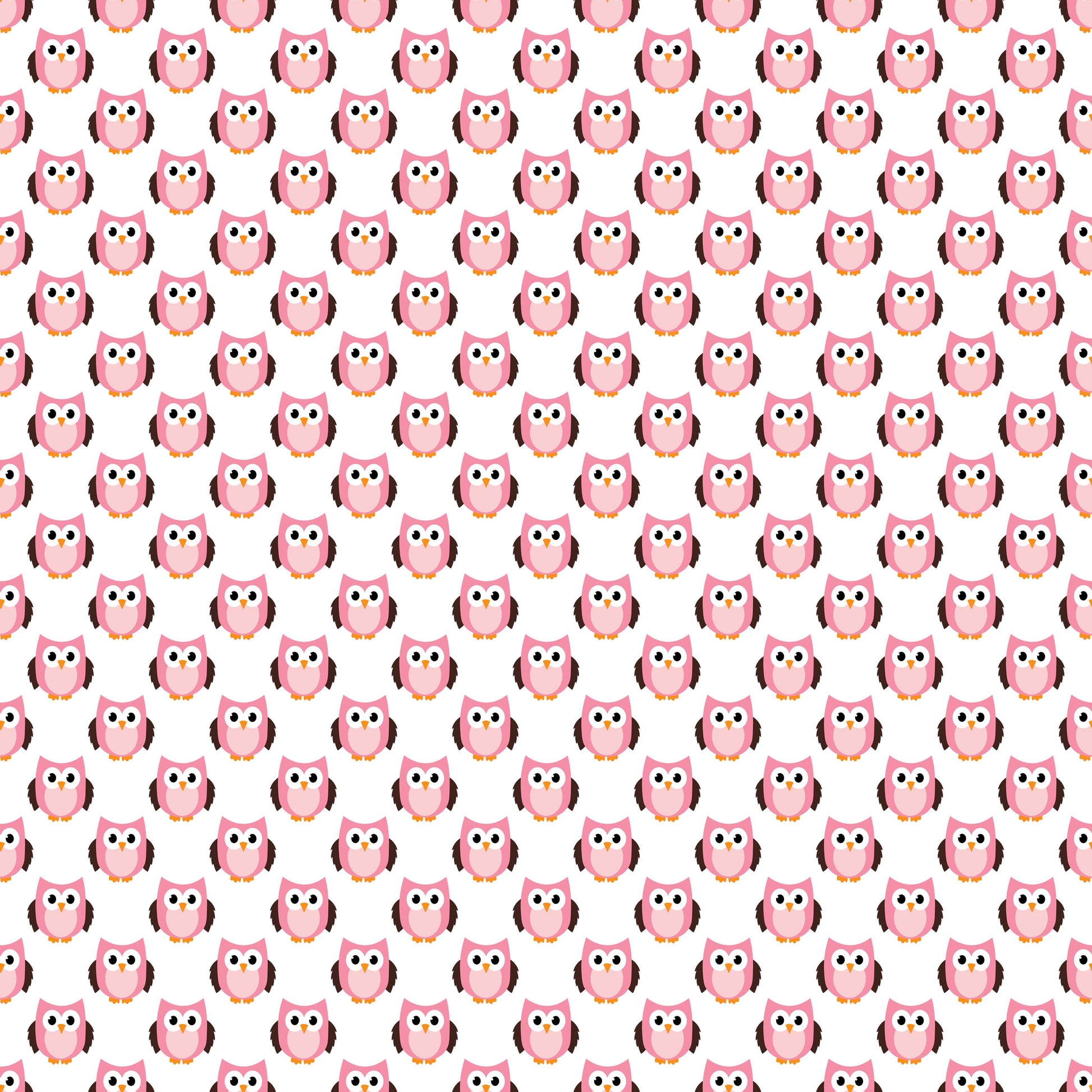 Pink Owls 12x12 Patterned Vinyl Sheet