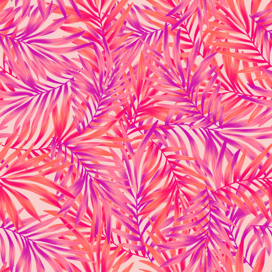 Pink Summer Palms 12x12 Patterned Vinyl Sheet