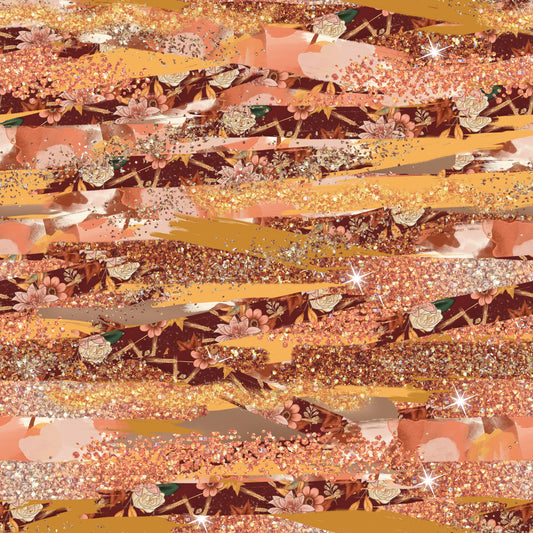 Pumpkin Spice Brush Strokes 12x12 Patterned Vinyl Sheet