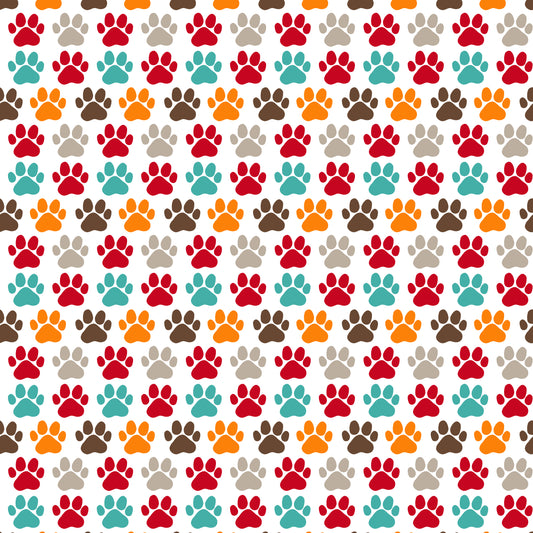 Puppy Paw Print 12x12 Patterned Vinyl Sheet