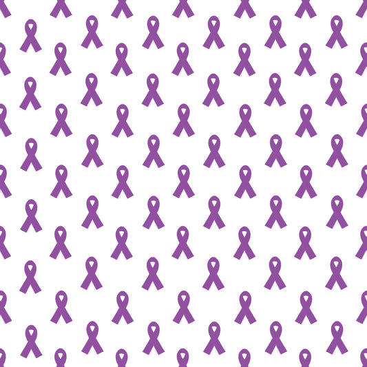 Purple Awareness Ribbons 12x12 Patterned Vinyl Sheet