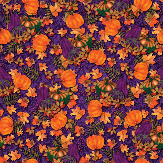 Purple Pumpkin Patch 12x12 Patterned Vinyl Sheet