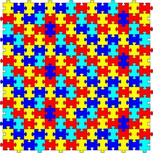 Puzzle Pattern 12x12 Patterned Vinyl Sheet