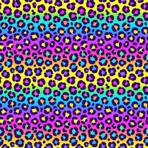 Rainbow Cheetah 12x12 Patterned Vinyl Sheet