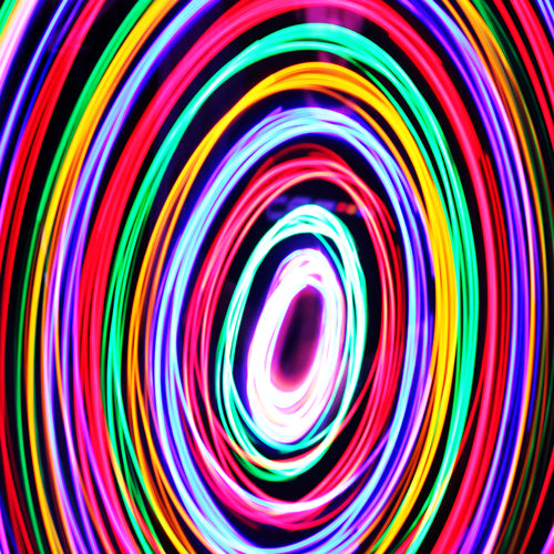 Neon Rainbow Lights 12x12 Patterned Vinyl Sheet