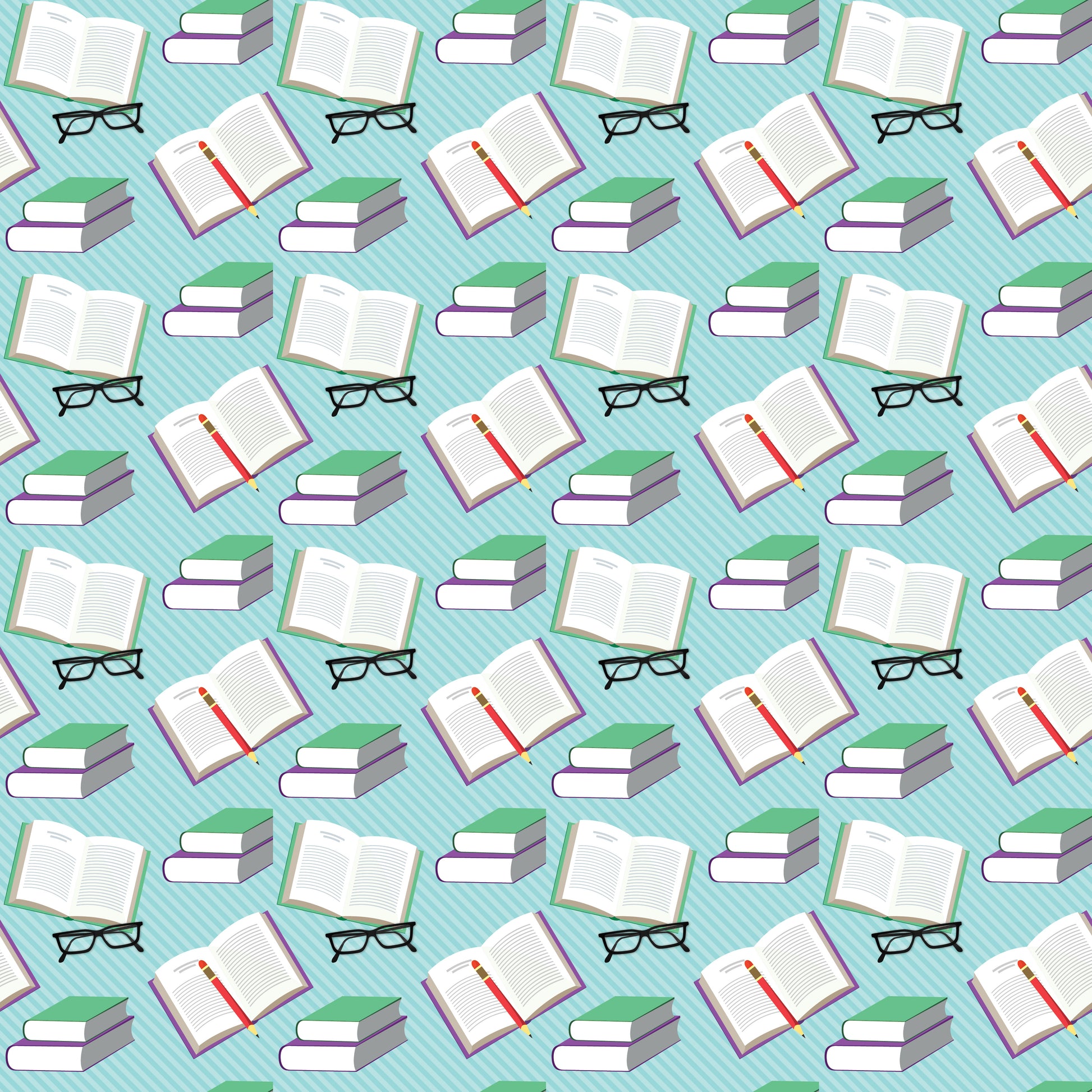 Reading Books 12x12 Patterned Vinyl Sheet