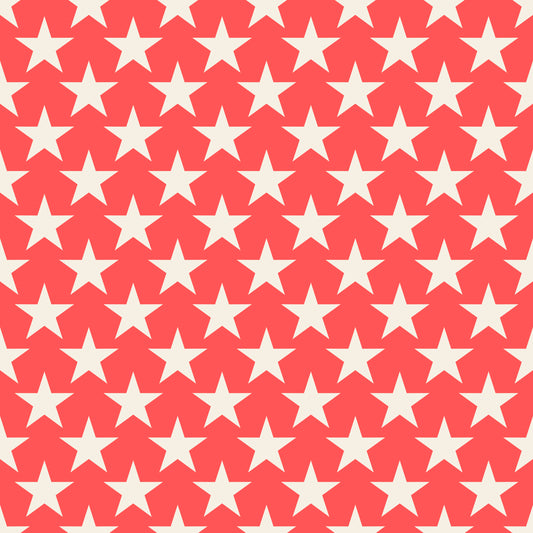 Red & White Stars 12x12 Patterned Vinyl Sheet