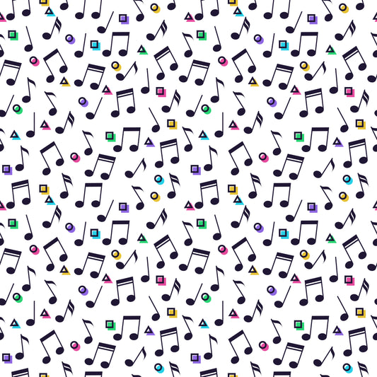 Retro Music Notes 12x12 Patterned Vinyl Sheet