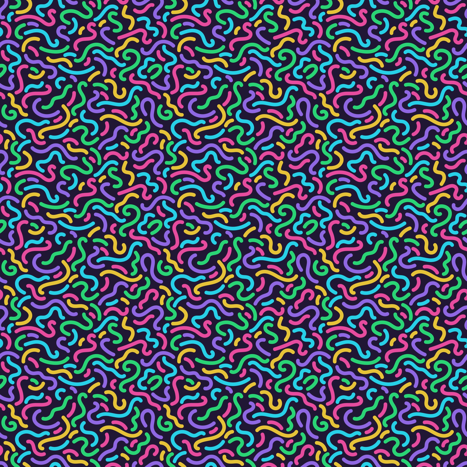 Retro Squiggles 12x12 Patterned Vinyl Sheet
