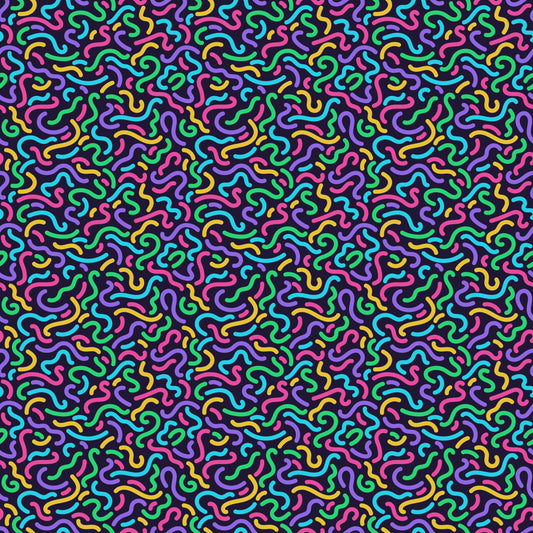 Retro Squiggles 12x12 Patterned Vinyl Sheet