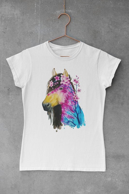 Cherry Blossom Horse Sublimation Transfer