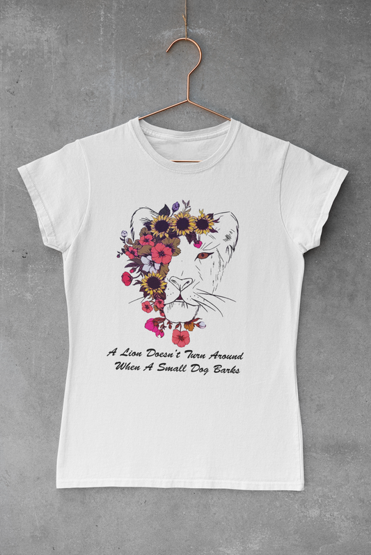 Lioness with Flowers Sublimation Transfer