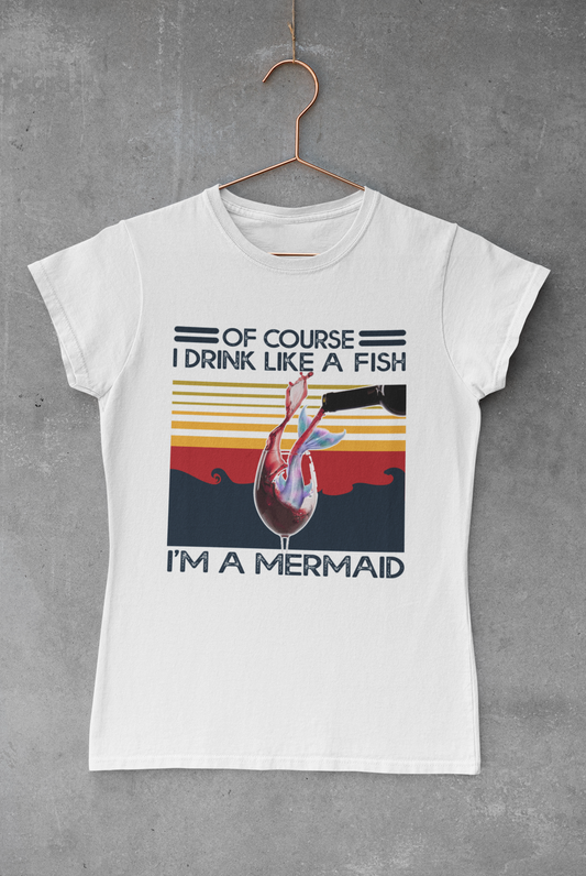 Drinking Mermaid Sublimation Transfer