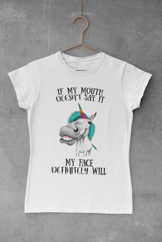 If My Mouth Doesn't Say It Unicorn Sublimation Transfer