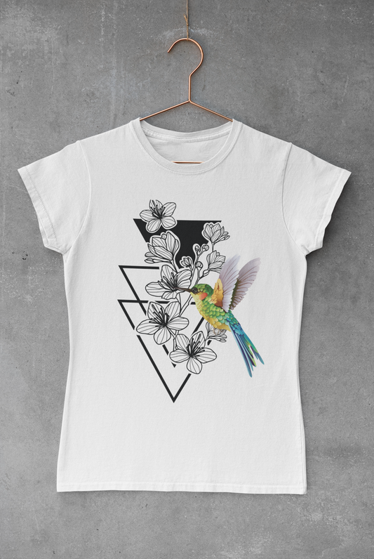Geometric Hummingbird Sublimation Transfer