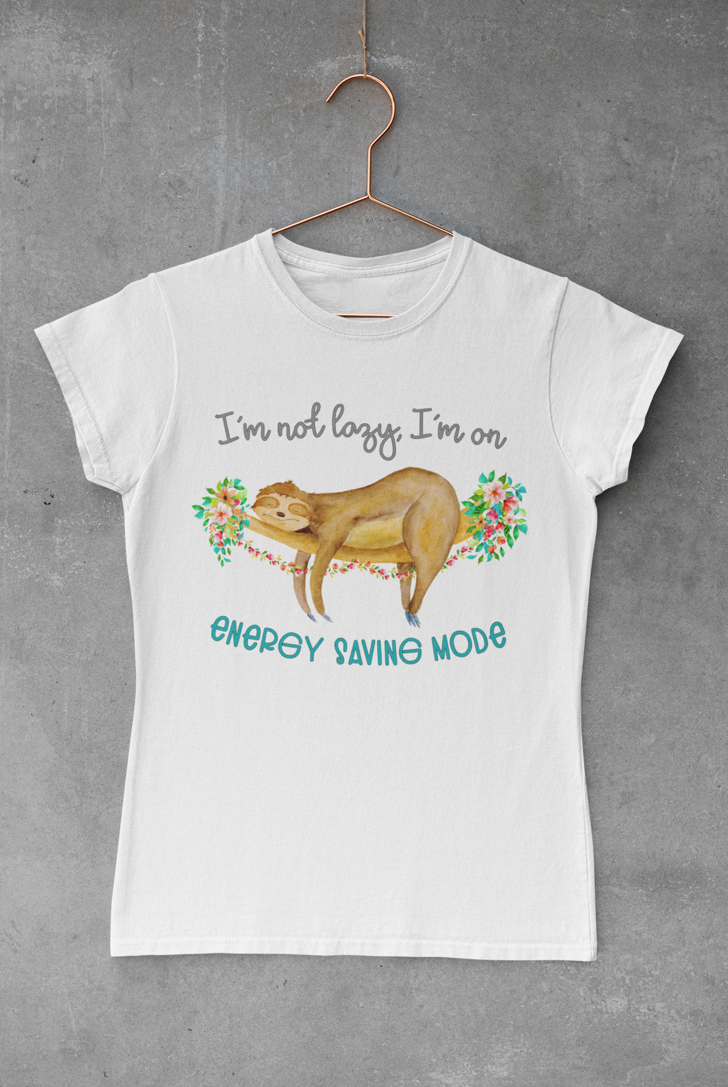 Lazy Sloth Sublimation Transfer