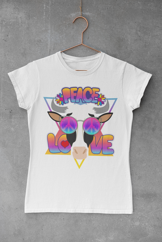 Moo Peace & Love Sublimation Transfer