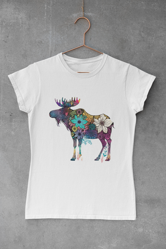 Floral Moose Transfer