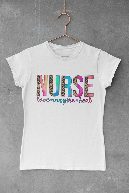 Nurse Love Inspire Heal Transfer