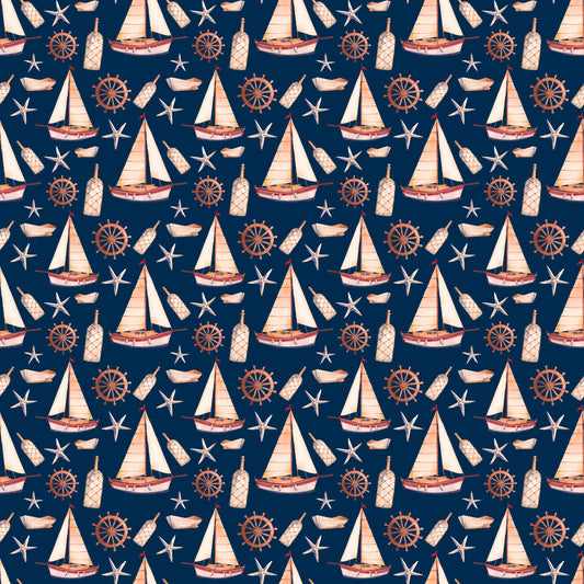 Sailing Ships 12x12 Patterned Vinyl Sheet