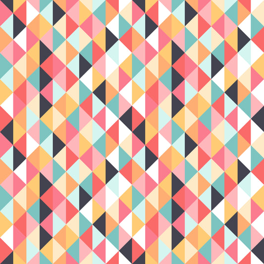 Retro Triangles 12x12 Patterned Vinyl Sheet