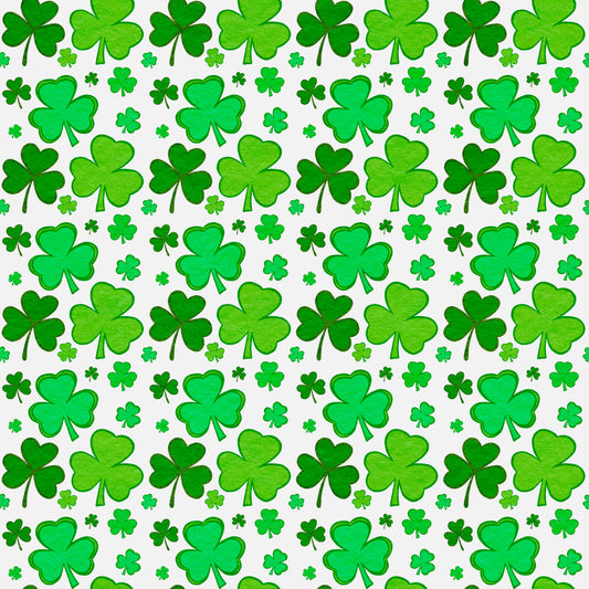 Shamrocks of all Sizes 12x12 Patterned Vinyl Sheet