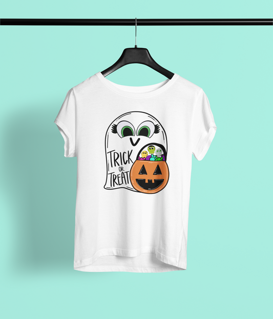 Trick or Treat Ghost Sublimation Transfer (Youth Size)