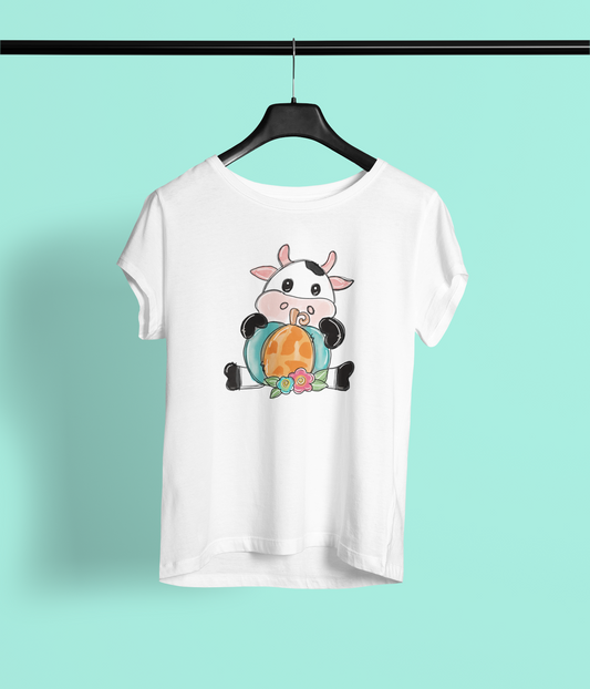 Cow & Pumpkin Sublimation Transfer (Youth Size)