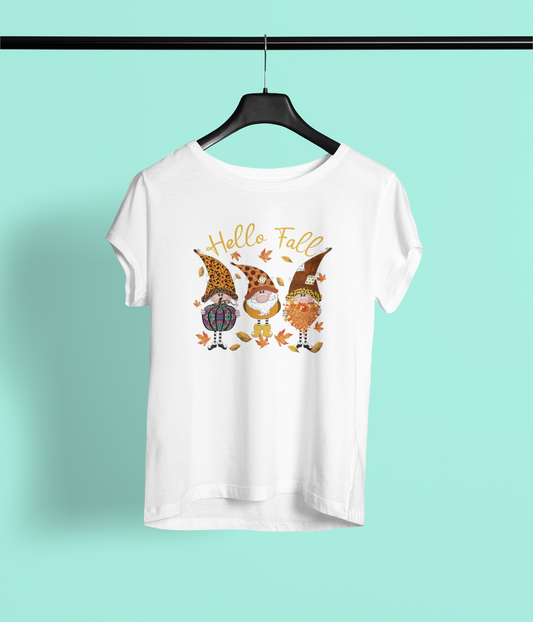Hello Fall Gnomes Sublimation Transfer (Youth Size)